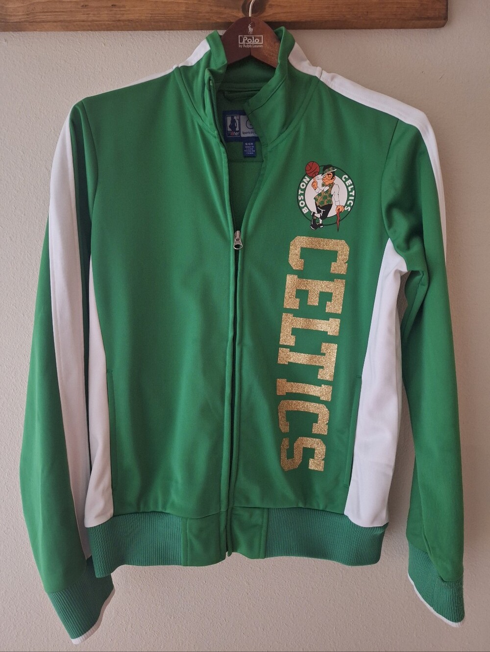 G-III 4Her Carl Banks Kelly Green/White Boston Celtics On-Deck Jacket Womens S